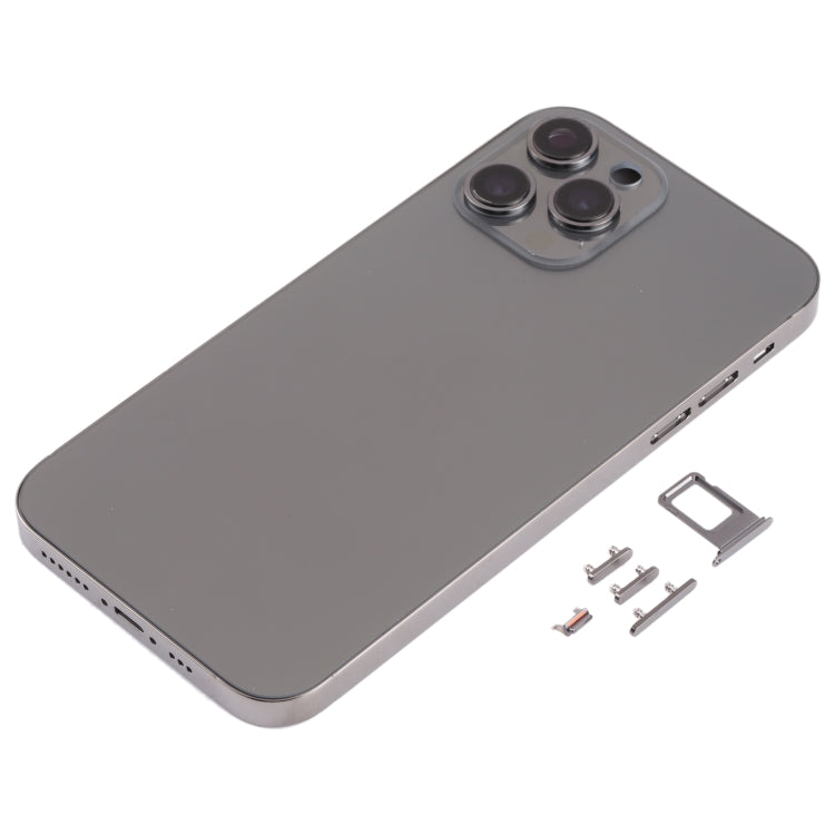 Stainless Steel Material Back Housing Cover with Appearance Imitation of iP13 Pro for iPhone XR(Black) - Back Cover by PMC TechLife | Online Shopping South Africa | PMC TechLife