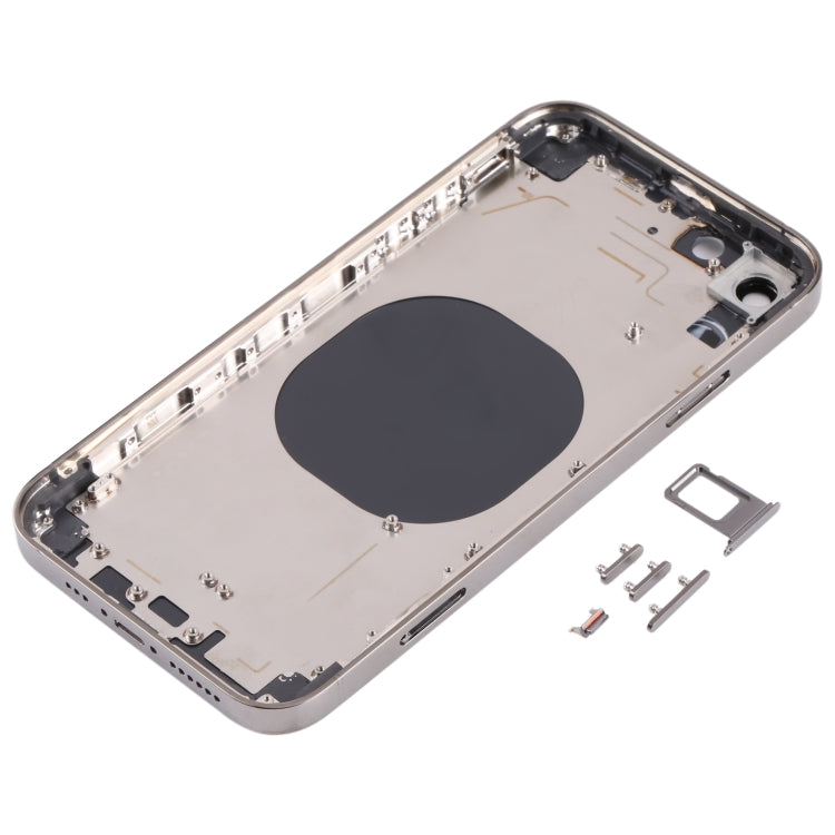 Stainless Steel Material Back Housing Cover with Appearance Imitation of iP13 Pro for iPhone XR(Black) - Back Cover by PMC TechLife | Online Shopping South Africa | PMC TechLife