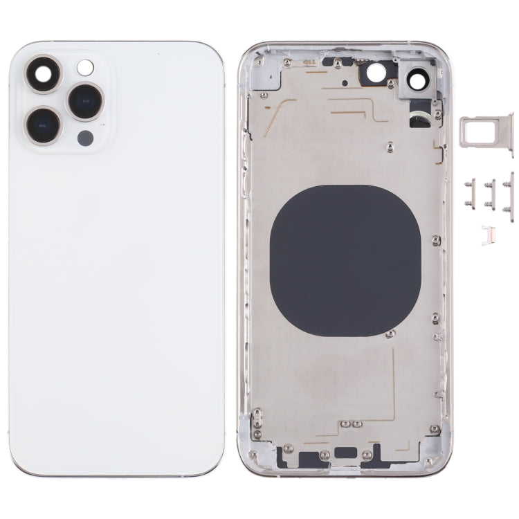 Stainless Steel Material Back Housing Cover with Appearance Imitation of iP13 Pro for iPhone XR(White) - Back Cover by PMC TechLife | Online Shopping South Africa | PMC TechLife | Buy Now Pay Later Mobicred