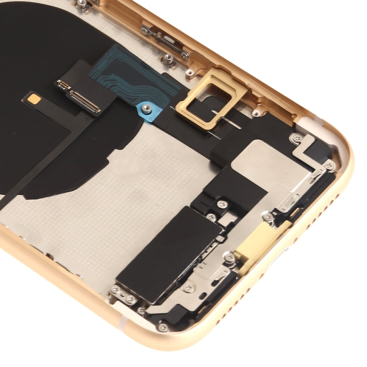 Battery Back Cover Assembly (with Side Keys & Speaker Ringer Buzzer & Motor & Camera Lens & Card Tray & Power Button + Volume Button + Charging Port + Signal Flex Cable & Wireless Charging Module) for iPhone XR(Yellow) - Back Cover by PMC TechLife | Online Shopping South Africa | PMC TechLife