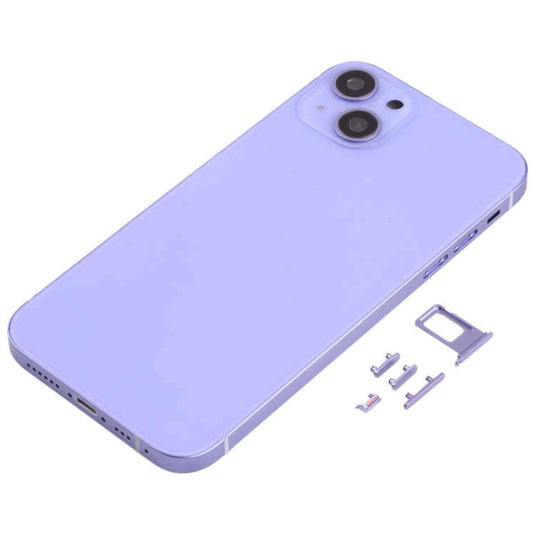 Back Housing Cover with Appearance Imitation of iP13 for iPhone XR(Purple) - Back Cover by PMC TechLife | Online Shopping South Africa | PMC TechLife