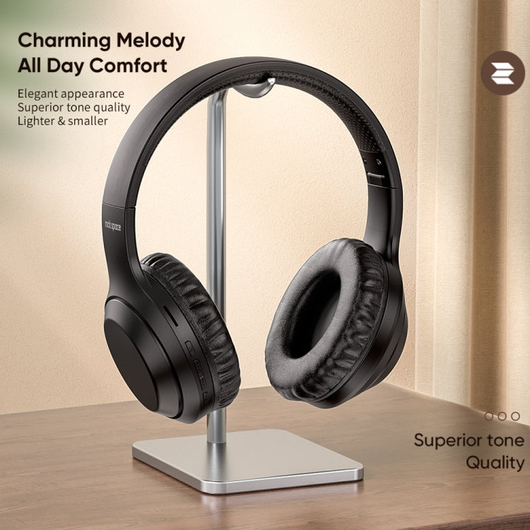 ROCK Space O2 HiFi Bluetooth 5.0 Wireless Headset with Mic, Support TF Card(Black) - free shipping - PMC TechLife - Order now!