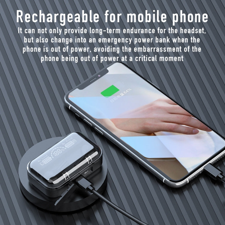 278 TWS External Noise Cancelling Touch Bluetooth Earphone with Charging Box, Support Three-screen Battery Display & Power Bank & Call & Voice Assistant(White) - TWS Earphone by PMC TechLife | Online Shopping South Africa | PMC TechLife