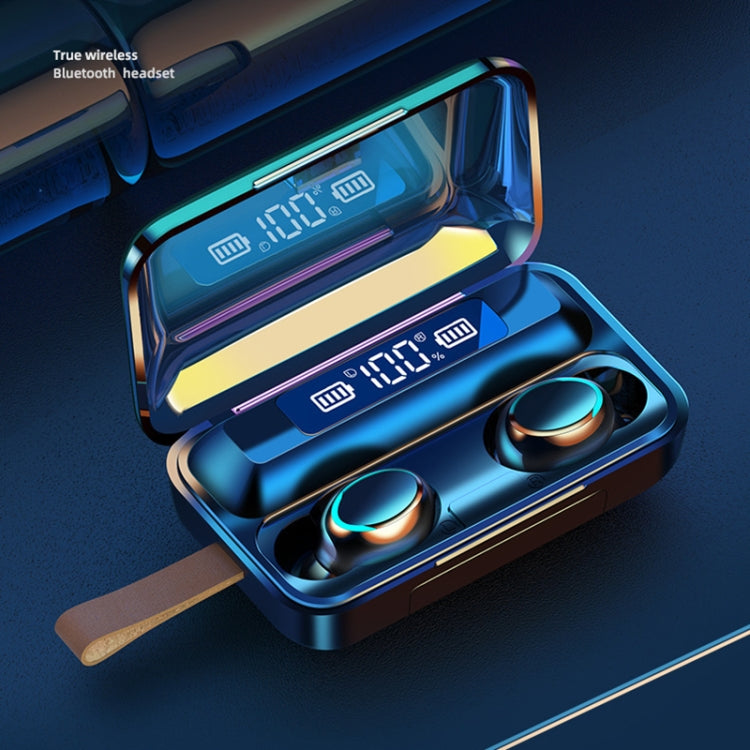 F9-5C Jerry Solution Touch Bluetooth Earphone with Magnetic Charging Box, Support Three-screen LED Power Display & Power Bank & Call & Siri & Hand Strap (Black) - Bluetooth Earphone by PMC TechLife | Online Shopping South Africa | PMC TechLife