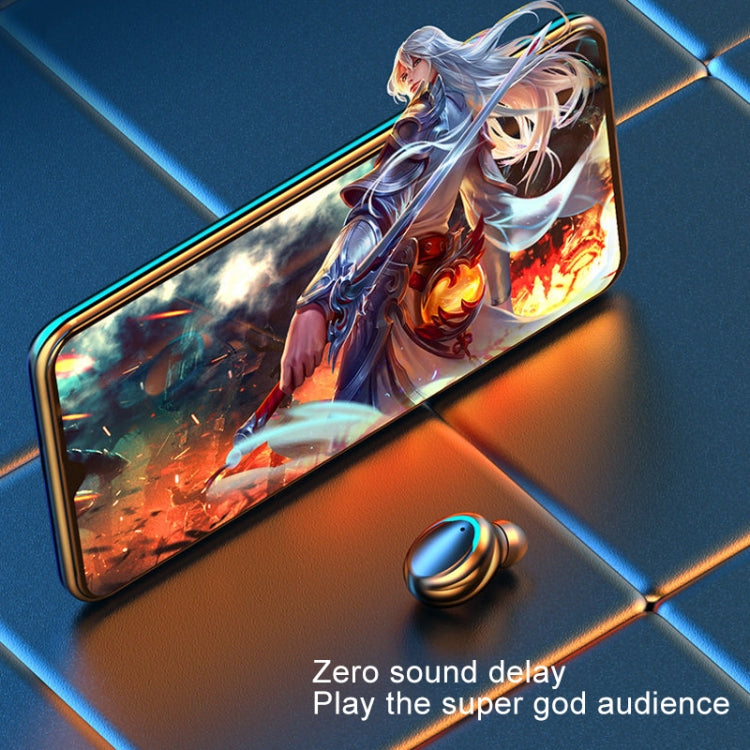 F9-5C Three-screen Digital Display Noise Reduction Bluetooth Earphone with Hand Strap(White) - Bluetooth Earphone by PMC TechLife | Online Shopping South Africa | PMC TechLife