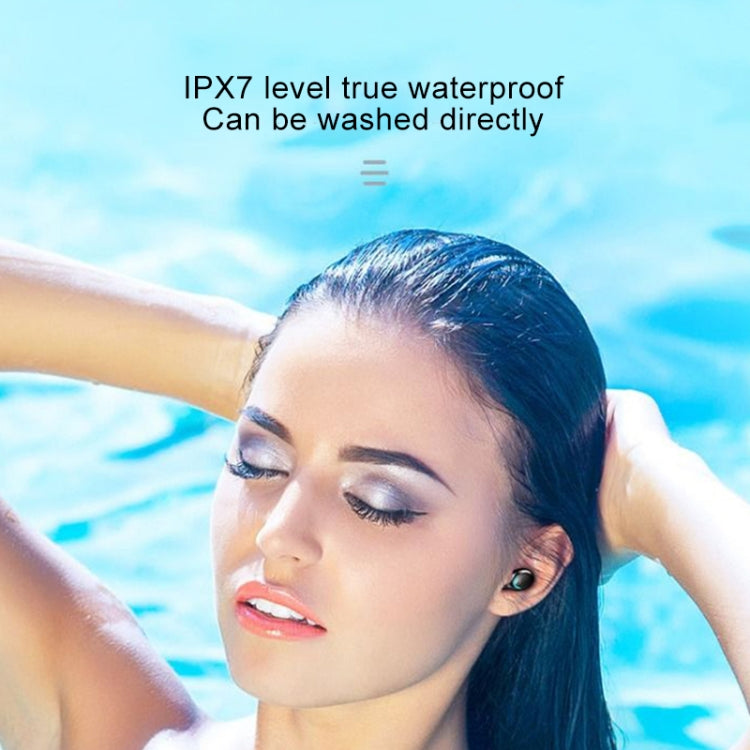 F9-5C Three-screen Digital Display Noise Reduction Bluetooth Earphone with Hand Strap(White) - Bluetooth Earphone by PMC TechLife | Online Shopping South Africa | PMC TechLife