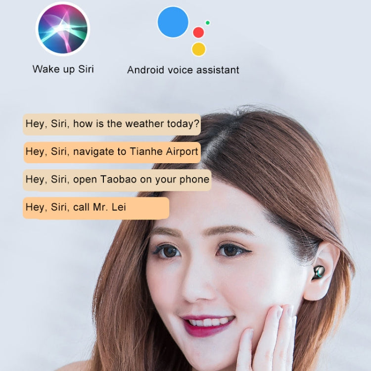 F9-5C Three-screen Digital Display Noise Reduction Bluetooth Earphone with Hand Strap(Black) - Bluetooth Earphone by PMC TechLife | Online Shopping South Africa | PMC TechLife