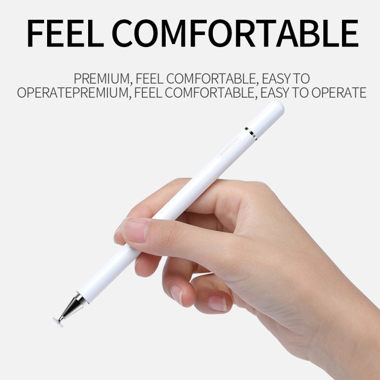 JOYROOM JR-BP560 Excellent Series Portable Universal Passive Disc Head Capacitive Pen with Replaceable Refill(White) - Stylus Pen by JOYROOM | Online Shopping South Africa | PMC TechLife