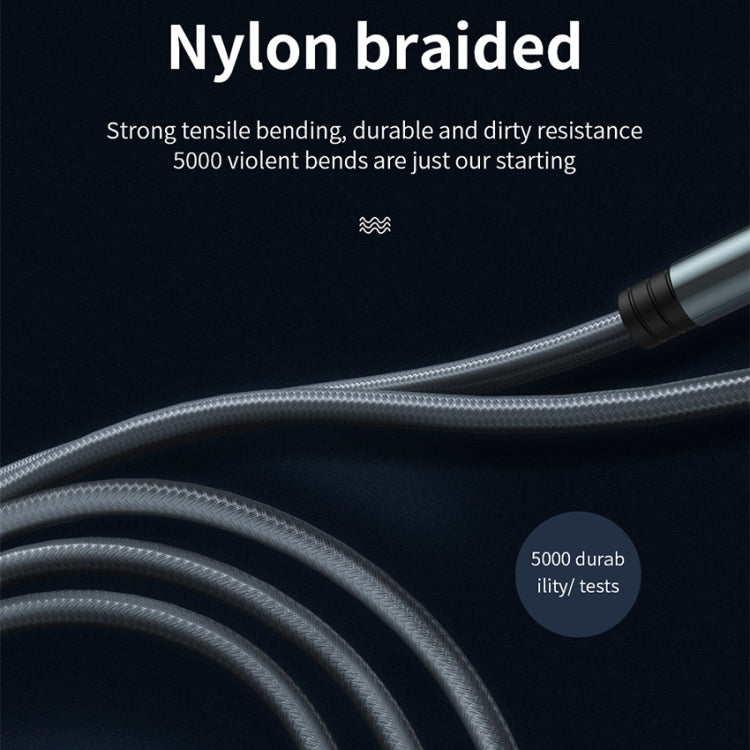 JOYROOM S-M369 Simple Series 2.4A 8 Pin Nylon Braided Data Cable, Length: 1.2m (Gold) - Multifunction Cable by JOYROOM | Online Shopping South Africa | PMC TechLife | Buy Now Pay Later Mobicred