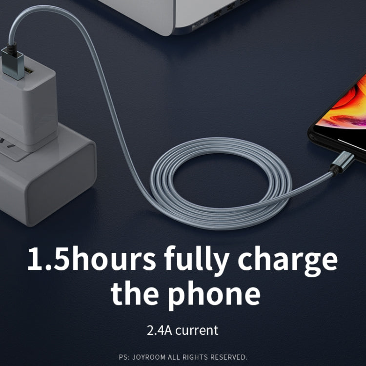 JOYROOM S-M369 Simple Series 2.4A 8 Pin Nylon Braided Data Cable, Length: 1.2m (Gold) - Multifunction Cable by JOYROOM | Online Shopping South Africa | PMC TechLife | Buy Now Pay Later Mobicred