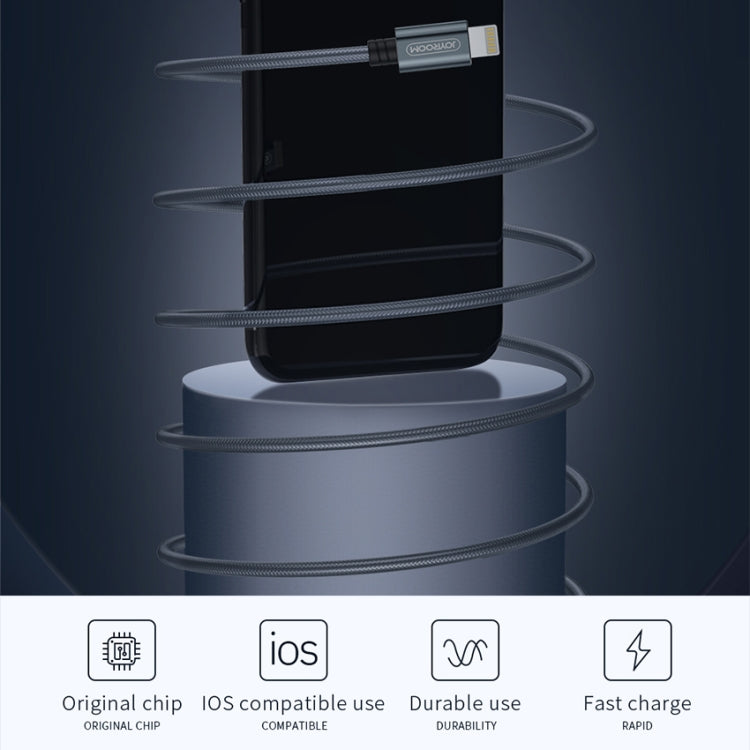 JOYROOM S-M369 Simple Series 2.4A 8 Pin Nylon Braided Data Cable, Length: 1.2m (Gold) - Multifunction Cable by JOYROOM | Online Shopping South Africa | PMC TechLife | Buy Now Pay Later Mobicred