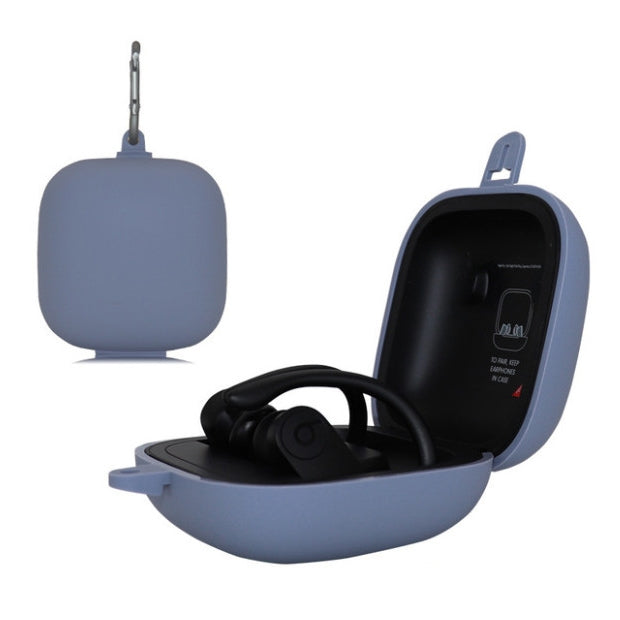 Solid Color Silicone Wireless Bluetooth Earphone Protective Case for Beats Powerbeats Pro(Gray Blue) - Other Case by PMC TechLife | Online Shopping South Africa | PMC TechLife
