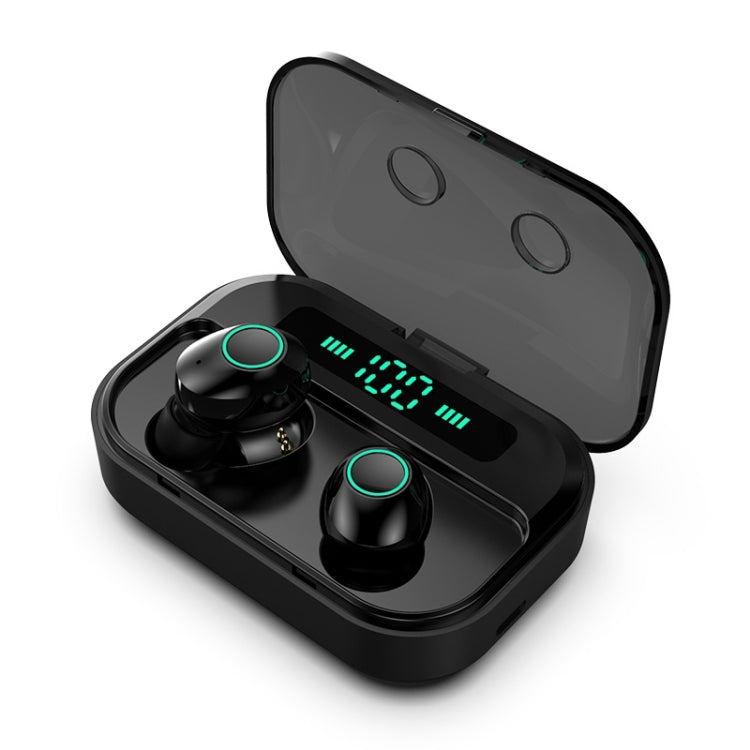 M7 TWS V5.0 Binaural Wireless Stereo Bluetooth Headset with Charging Case and Digital Display(Black) - TWS Earphone by PMC TechLife | Online Shopping South Africa | PMC TechLife