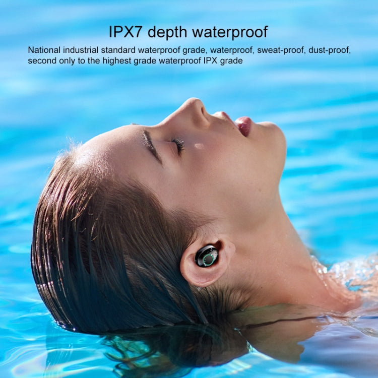 M7 TWS V5.0 Binaural Wireless Stereo Bluetooth Headset with Charging Case and Digital Display(White) - TWS Earphone by PMC TechLife | Online Shopping South Africa | PMC TechLife