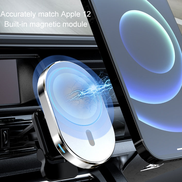 JJT-968 15W Max Output Magnetic Car Air Outlet Bracket Wireless Charger(Black) - Wireless Charger Holders by PMC TechLife | Online Shopping South Africa | PMC TechLife