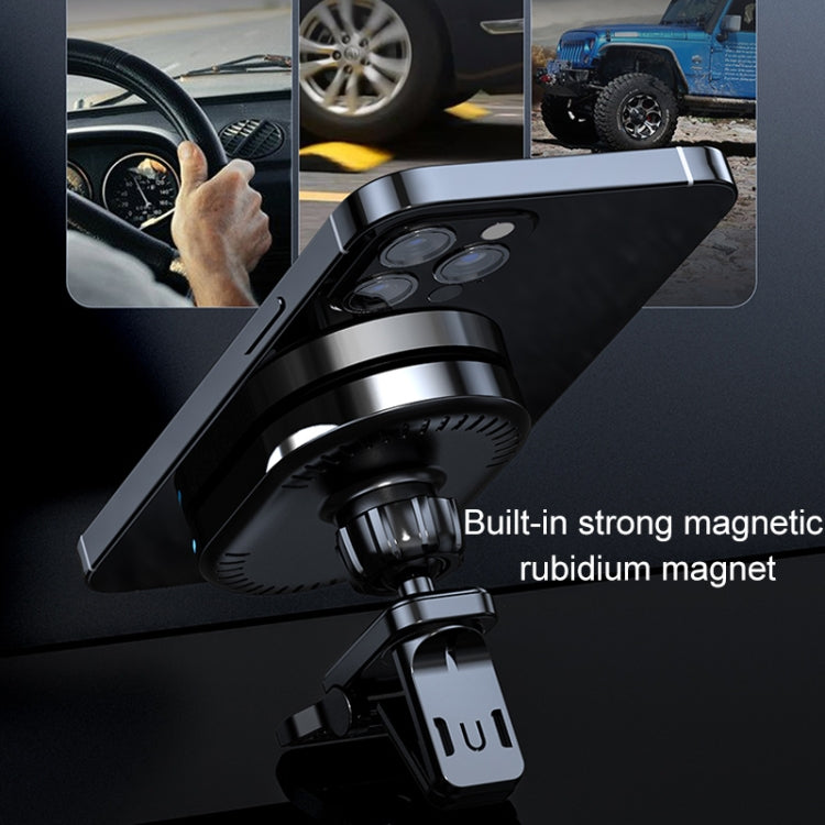 JJT-968 15W Max Output Magnetic Car Air Outlet Bracket Wireless Charger(Blue) - Wireless Charger Holders by PMC TechLife | Online Shopping South Africa | PMC TechLife
