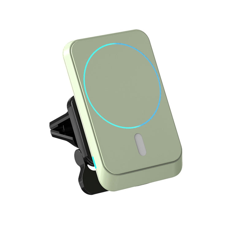 JJT-969 15W Max Output Magnetic Car Air Outlet Bracket Wireless Charger(Green) - Wireless Charger Holders by PMC TechLife | Online Shopping South Africa | PMC TechLife