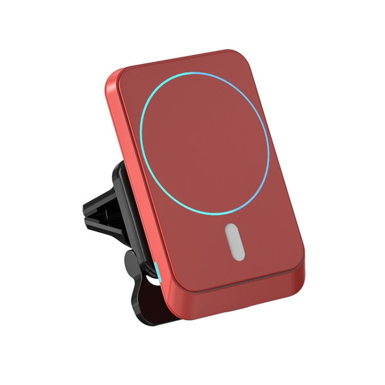 JJT-969 15W Max Output Magnetic Car Air Outlet Bracket Wireless Charger(Red) - Wireless Charger Holders by PMC TechLife | Online Shopping South Africa | PMC TechLife