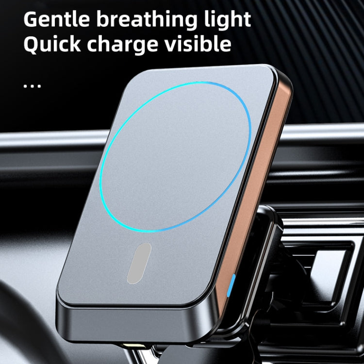 JJT-969 15W Max Output Magnetic Car Air Outlet Bracket Wireless Charger(Blue) - Wireless Charger Holders by PMC TechLife | Online Shopping South Africa | PMC TechLife