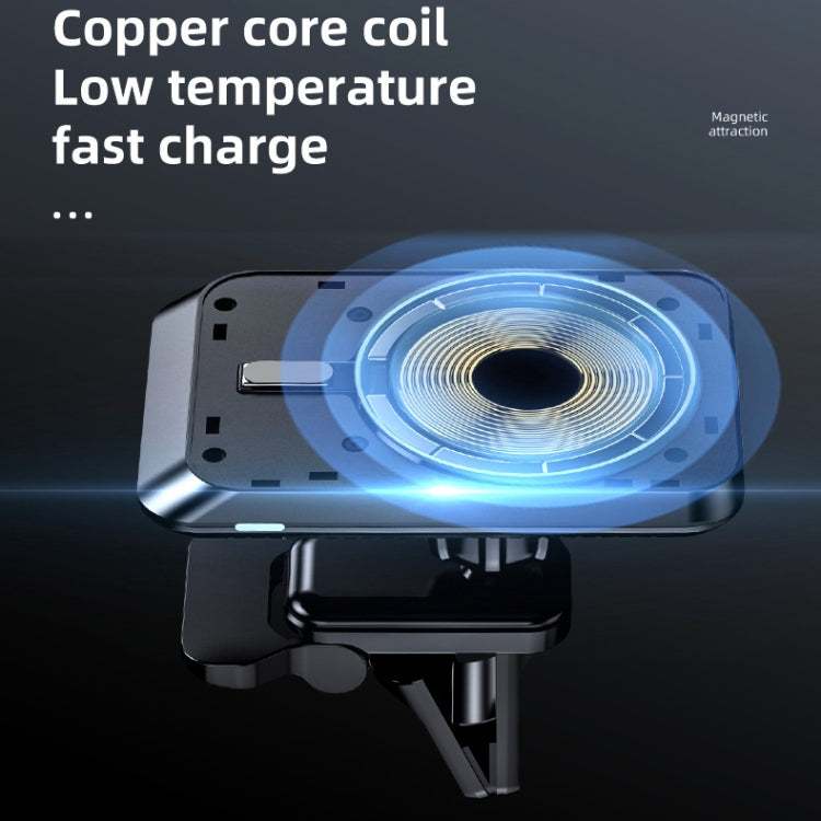 JJT-969 15W Max Output Magnetic Car Air Outlet Bracket Wireless Charger(Red) - Wireless Charger Holders by PMC TechLife | Online Shopping South Africa | PMC TechLife