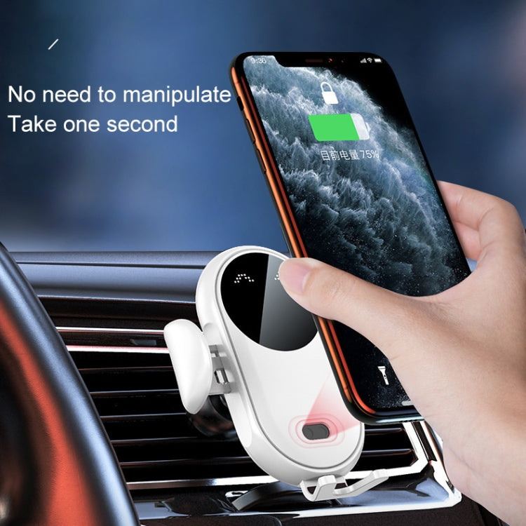 K10 15W Max Output Infrared Sensor Car Air Outlet Bracket Wireless Charger(Black) - Wireless Charger Holders by PMC TechLife | Online Shopping South Africa | PMC TechLife