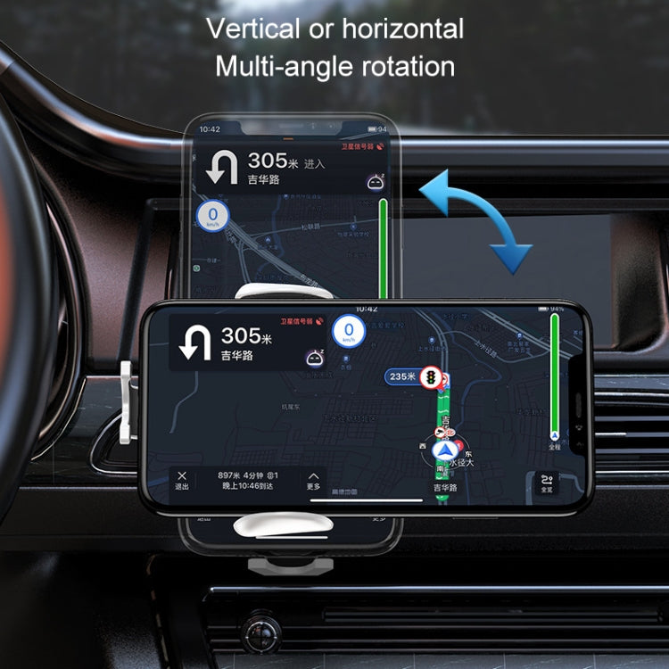 K10 15W Max Output Infrared Sensor Car Air Outlet Bracket Wireless Charger(Black) - Wireless Charger Holders by PMC TechLife | Online Shopping South Africa | PMC TechLife