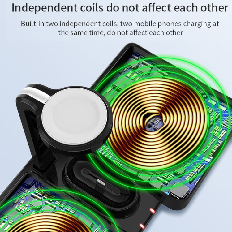 K04 4 in 1 10W Qi Standard Wireless Charger for Mobile Phones & iWatch & AirPods (White) - free shipping - PMC TechLife - Order now!