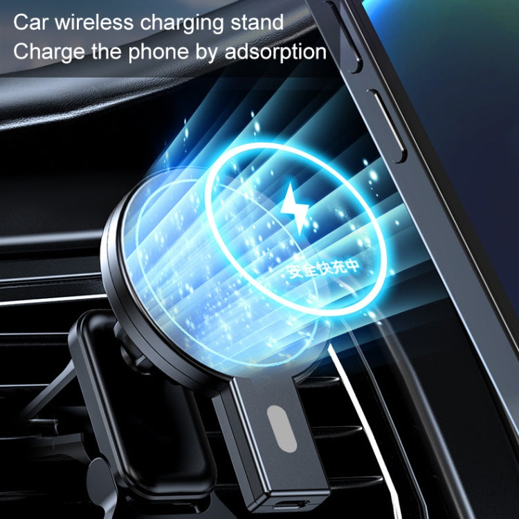 K07 15W Max Output Magnetic Car Air Outlet Bracket Wireless Charger(White) - Wireless Charger Holders by PMC TechLife | Online Shopping South Africa | PMC TechLife