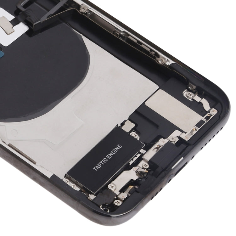 Battery Back Cover Assembly (with Side Keys & Speaker Ringer Buzzer & Motor & Camera Lens & Card Tray & Power Button + Volume Button + Charging Port + Signal Flex Cable & Wireless Charging Module) for iPhone XS(Black) - Back Cover by PMC TechLife | Online Shopping South Africa | PMC TechLife | Buy Now Pay Later Mobicred