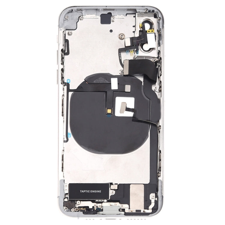 Battery Back Cover Assembly (with Side Keys & Speaker Ringer Buzzer & Motor & Camera Lens & Card Tray & Power Button + Volume Button + Charging Port + Signal Flex Cable & Wireless Charging Module) for iPhone XS(White) - Back Cover by PMC TechLife | Online Shopping South Africa | PMC TechLife | Buy Now Pay Later Mobicred