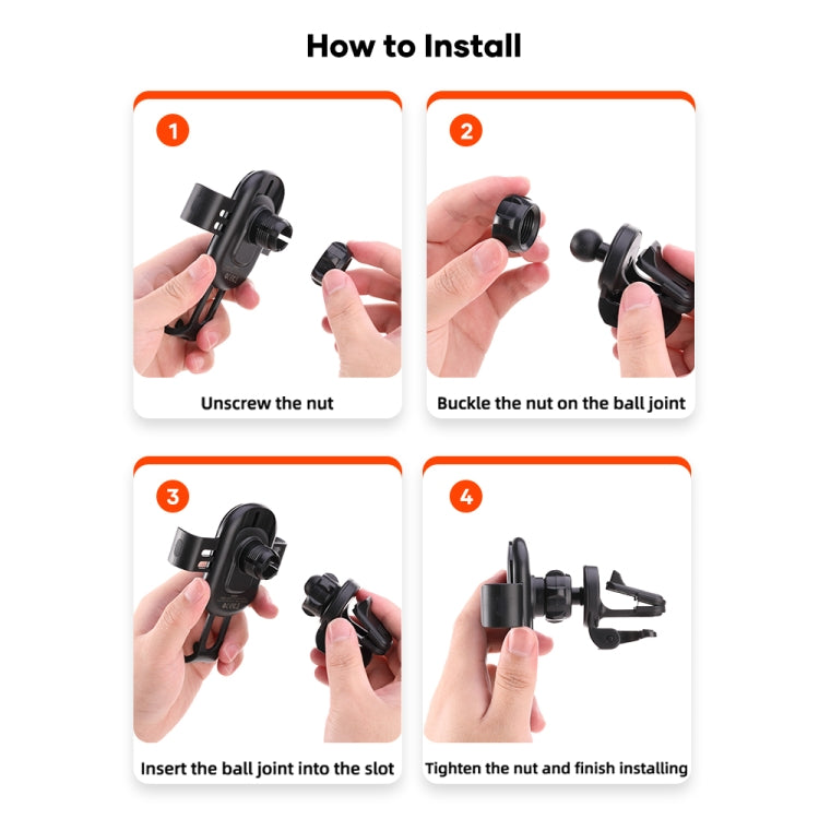 ROCK W31 Car Gravity Wireless Charging Air Outlet Bracket - Wireless Charger Holders by ROCK | Online Shopping South Africa | PMC TechLife | Buy Now Pay Later Mobicred