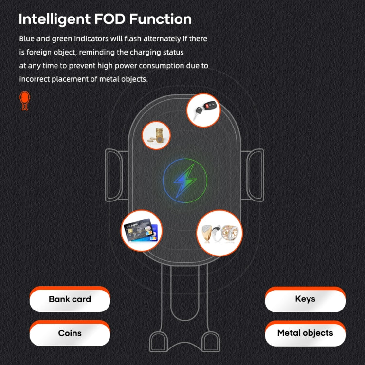 ROCK W31 Car Gravity Wireless Charging Air Outlet Bracket - Wireless Charger Holders by ROCK | Online Shopping South Africa | PMC TechLife | Buy Now Pay Later Mobicred