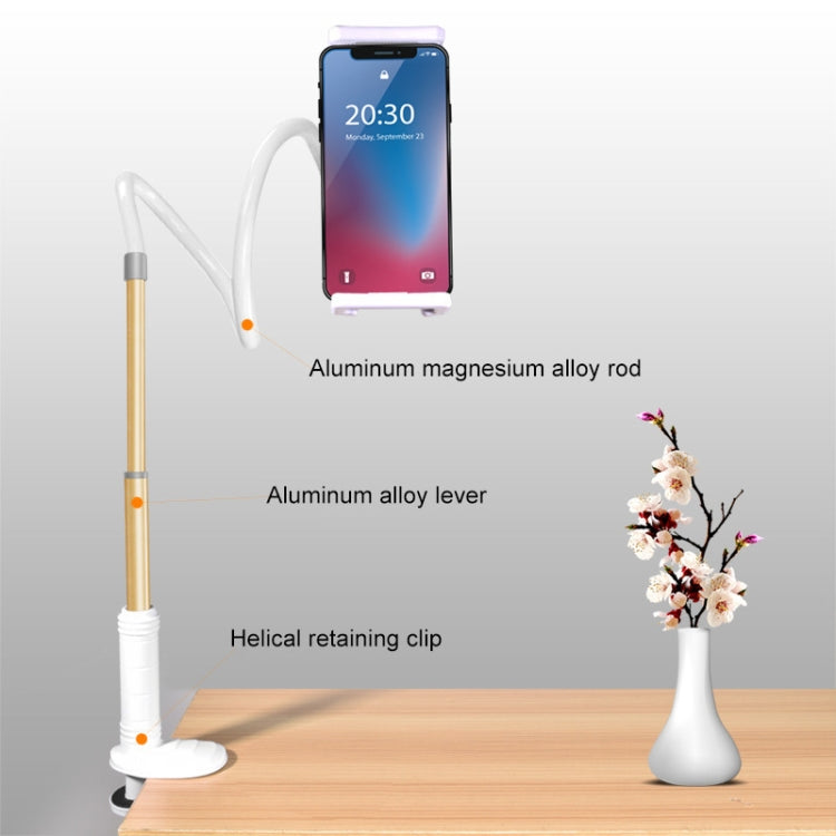 Aluminum-magnesium Alloy Free-Rotating Lazy Bracket Universal Mobile Phones Tablet PC Stand, Suitable for 4-12.9 inch Mobile Phones / Tablet PC, Length: 1.3m (Pink) - Lazy Bracket by PMC TechLife | Online Shopping South Africa | PMC TechLife