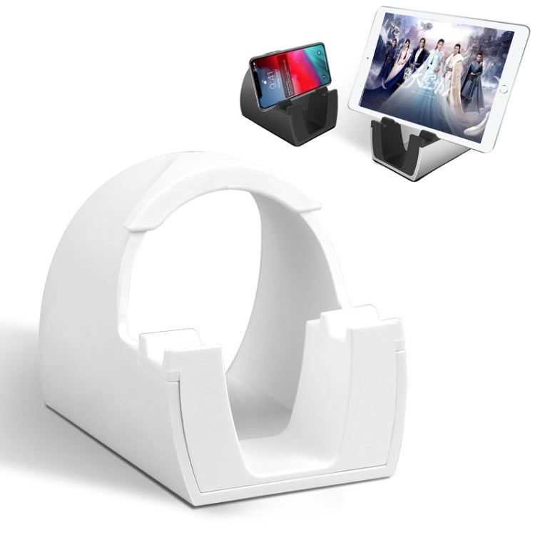 Plastic Version Universal Mobile Phones Tablet PC Desktop Bracket Live Bracket(White) - Desktop Holder by PMC TechLife | Online Shopping South Africa | PMC TechLife