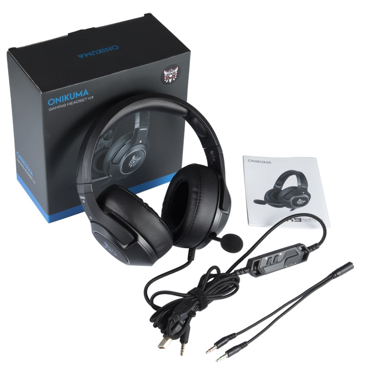 ONIKUMA K9 Single Plug RGB Adjustable Gaming Headphone with Microphone(Black) - free shipping - PMC TechLife - Order now!
