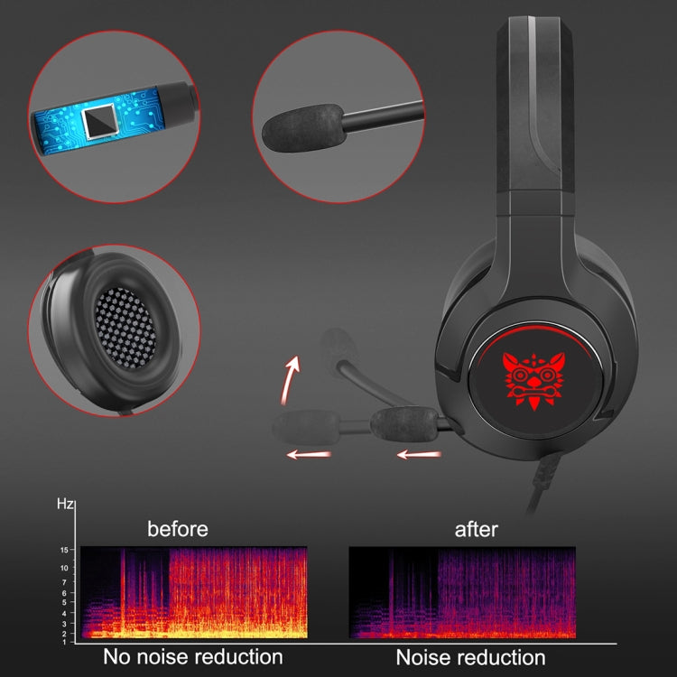 ONIKUMA K9 Single Plug RGB Adjustable Gaming Headphone with Microphone(Black) - free shipping - PMC TechLife - Order now!