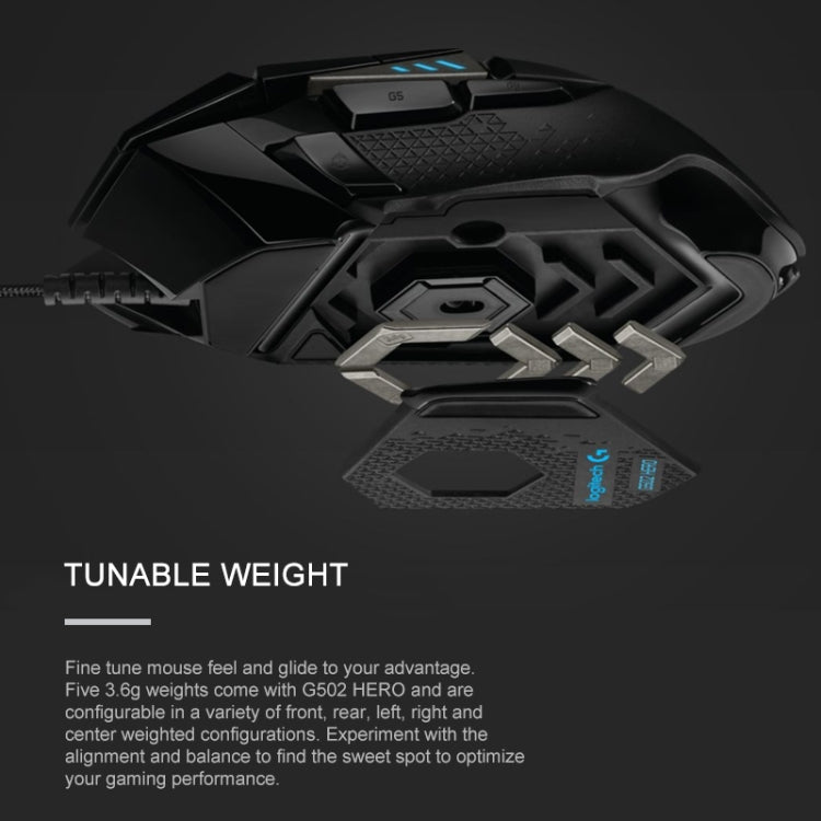 Logitech G502 HERO Wired Gaming Mouse with 11 Buttons, Length: 2.1m - free shipping - PMC TechLife - Order now!