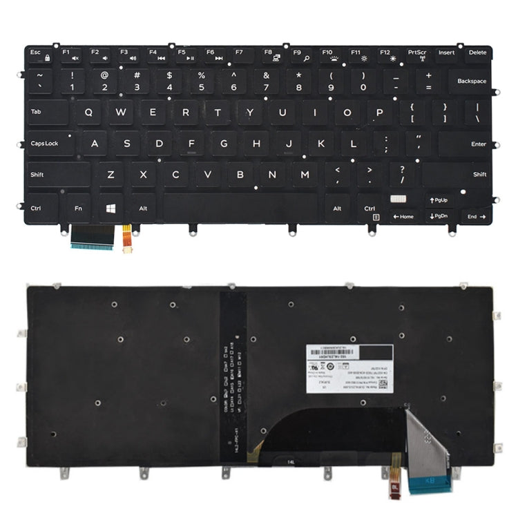 US Keyboard with Backlight for Dell xps 15 9550 9560 (Black) - Replacement Keyboards by PMC TechLife | Online Shopping South Africa | PMC TechLife