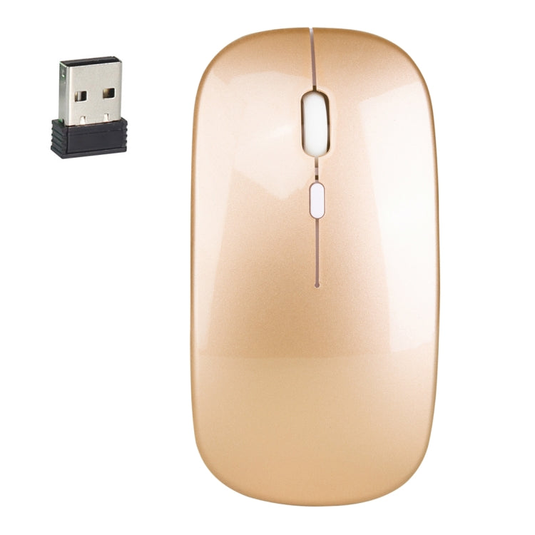 HXSJ M80 2.4GHz Wireless 1600DPI Three-speed Adjustable Optical Mute Mouse (Gold) - free shipping - PMC TechLife - Order now!