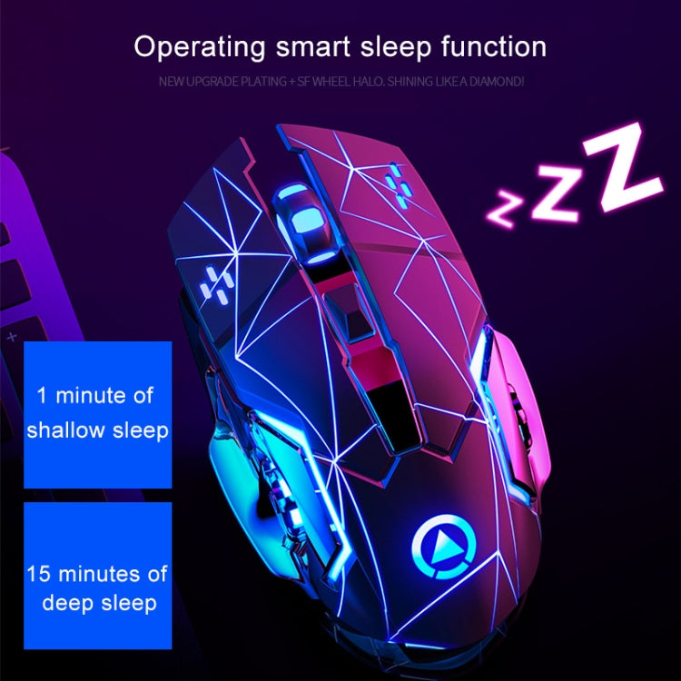 YINDIAO A4 2.4GHz 1600DPI 3-modes Adjustable Rechargeable Wireless Silent Gaming Mouse (Black Silver) - free shipping - PMC TechLife - Order now!