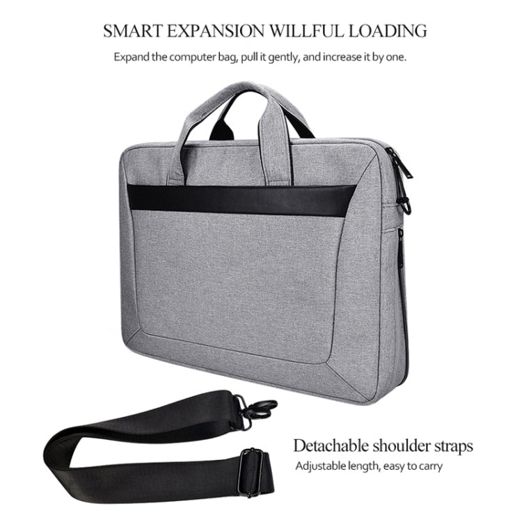 DJ06 Oxford Cloth Waterproof Wear-resistant Portable Expandable Laptop Bag for 13.3 inch Laptops, with Detachable Shoulder Strap(Grey) - free shipping - PMC TechLife - Order now!
