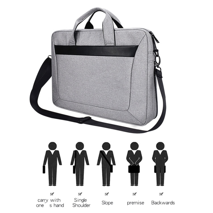 DJ06 Oxford Cloth Waterproof Wear-resistant Portable Expandable Laptop Bag for 13.3 inch Laptops, with Detachable Shoulder Strap(Grey) - free shipping - PMC TechLife - Order now!