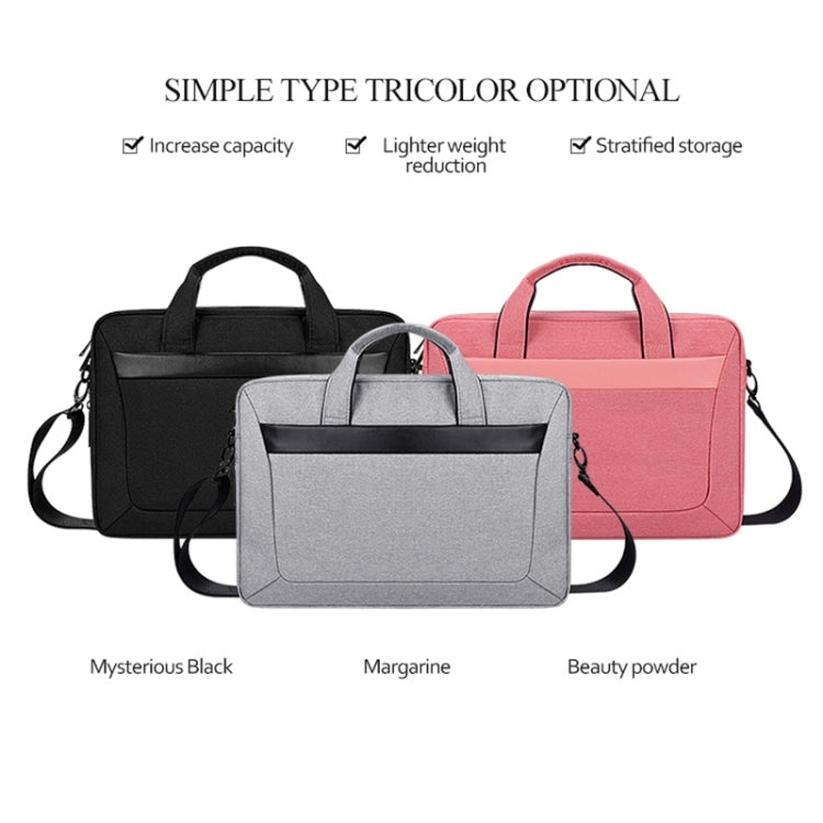 DJ06 Oxford Cloth Waterproof Wear-resistant Portable Expandable Laptop Bag for 15.4 inch Laptops, with Detachable Shoulder Strap(Grey) - 15 inch by PMC TechLife | Online Shopping South Africa | PMC TechLife | Buy Now Pay Later Mobicred