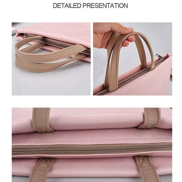 PU Waterproof Laptop Handbag Crossbody Bag for 13.3 inch Laptops(Pink) - free shipping - PMC TechLife - Order now!