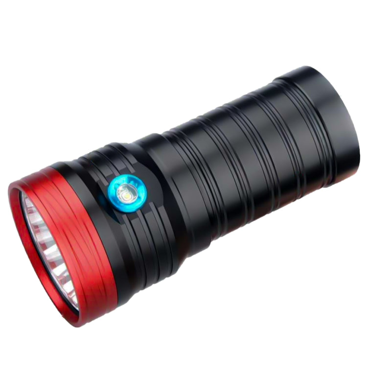 3 Gears, DB18 18xT6, Luminous Flux: 5400lm LED Flashlight, with 4 18650 Batteries (Red Black) - LED Flashlight by PMC TechLife | Online Shopping South Africa | PMC TechLife