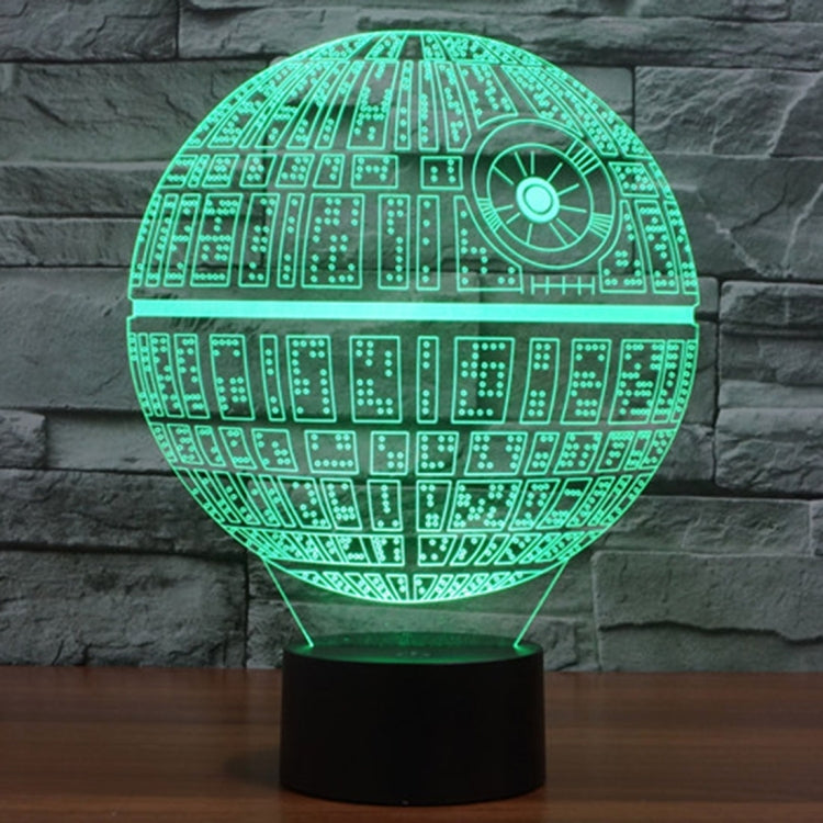 Death Star Style 3D Touch Switch Control LED Light , 7 Colour Discoloration Creative Visual Stereo Lamp Desk Lamp Night Light - free shipping - PMC TechLife - Order now!