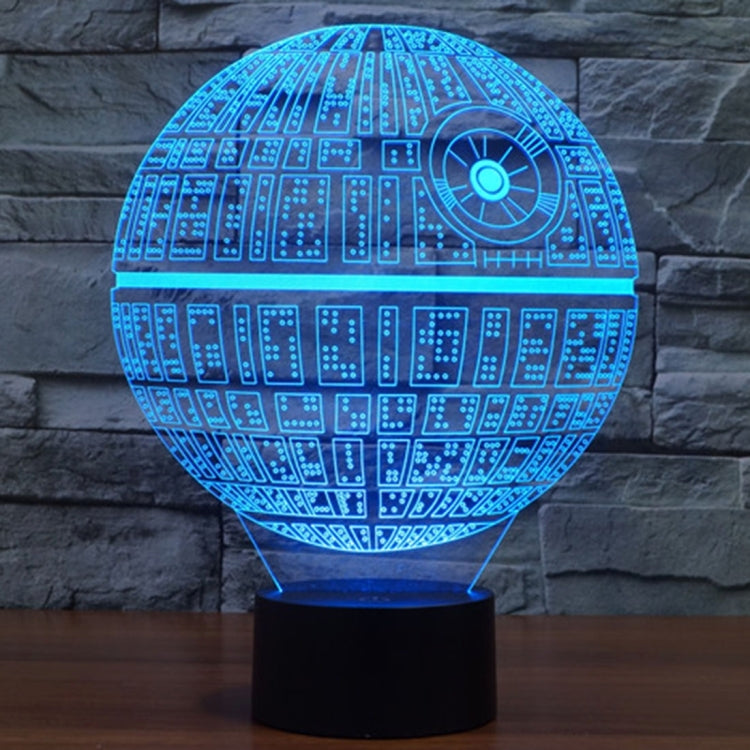 Death Star Style 3D Touch Switch Control LED Light , 7 Colour Discoloration Creative Visual Stereo Lamp Desk Lamp Night Light - free shipping - PMC TechLife - Order now!