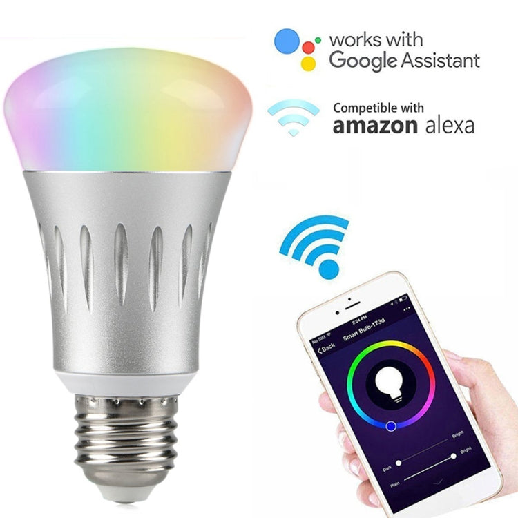 JH-G05 E27 7W WiFi Smart LED Light Bulb, 6000K+RGB 600LM Works with Alexa & Google Home, AC 175-255V(Silver) - Smart Light Bulbs by PMC TechLife | Online Shopping South Africa | PMC TechLife