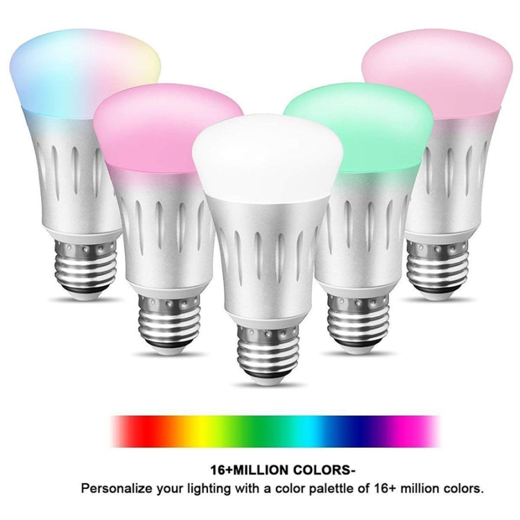 JH-G05 E27 7W WiFi Smart LED Light Bulb, 6000K+RGB 600LM Works with Alexa & Google Home, AC 175-255V(Silver) - Smart Light Bulbs by PMC TechLife | Online Shopping South Africa | PMC TechLife