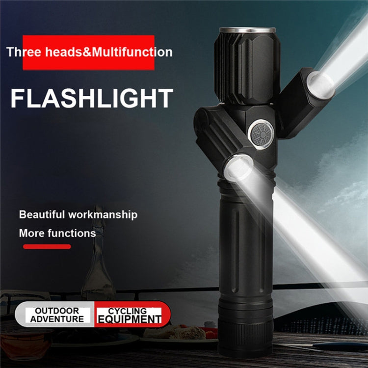 KS-738 USB Charging Waterproof T6+XPE Zoomable LED Flashlight with 4-Modes & 18650 lithium battery - LED Flashlight by PMC TechLife | Online Shopping South Africa | PMC TechLife